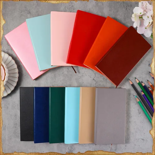 Miniatura 4 de Kosiz 36 cuadernos de bolsillo a granel de 4 x 7 pulgadas, pequeños cuadernos con forro de cuero, mini bloc de notas a rayas para escribir 200