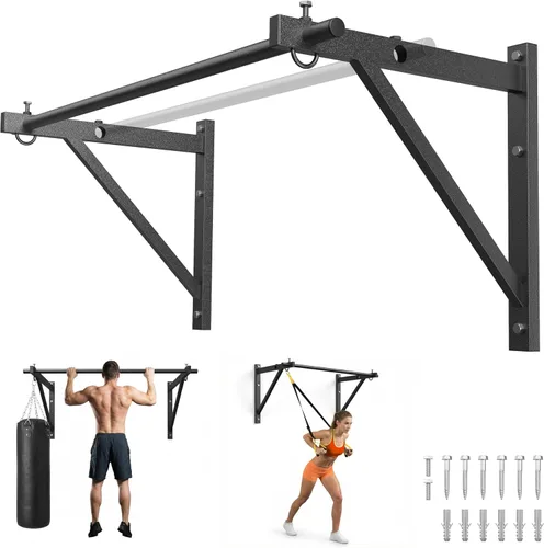 Miniatura 8 de HANDBODE Pull Up Bar for Doorway and Wall Mount - Chin Up Bars for Home Gym, 36‘’/52‘’ in Upper Body Workout Equipment with 500 lbs Capacity