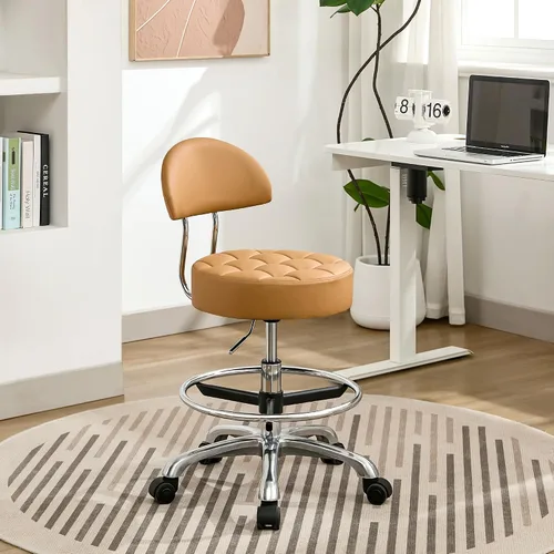 Miniatura 8 de FIRAVOE Sillas giratorias para escritorios (altura ajustable de 20"-27") (cómoda silla de salón) silla de tocador de maquillaje con capacidad de 300