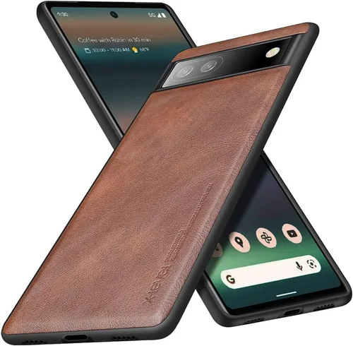 Miniatura 9 de X-level Funda delgada de piel sintética para Google Pixel 6A, funda delgada y delgada de TPU suave, a prueba de golpes, funda protectora para Google