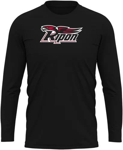 Miniatura 131 de Camisa deportiva de manga larga oficial de la NCAA Collegiate para hombre, colección negra con logotipo primario