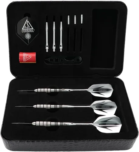 Miniatura 7 de CUESOUL Dardos profesionales de punta de acero de tungsteno-1.06 oz/0.99 oz/0.92 oz/0.88 oz/0.85 oz/0.78 oz Estuche de lujo