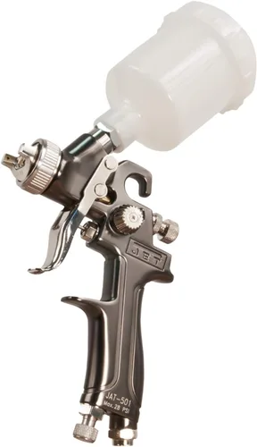 JET Mini pistola de pulverización HVLP neumática, boquilla de 0.039 in, taza de 125 cc (modelo JAT-501)