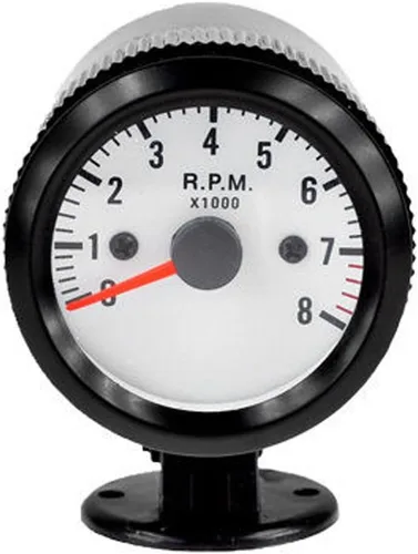 Miniatura 2 de Etopars Coche Motor Vehículo Negro Cara 2 "2.047 in Puntero Tacómetro Tacómetro Medidor Medidor Luz LED Tacho Gauge