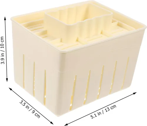 Miniatura 8 de SHOWERORO Caja de prensado de cuajada Escurridor de prensatelas de tofu de pared lisa para exprimidor de agua de tofu
