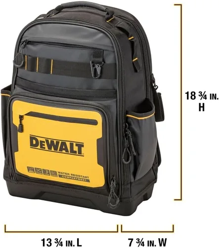Miniatura 9 de Mochila de herramientas DEWALT, almacenamiento y organización de herramientas, duradera y resistente al agua (DWST560102)
