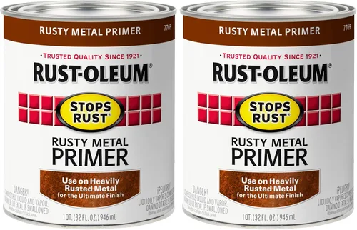 Miniatura 9 de Rust-Oleum 7769502, pintura para detener la oxidación, pintura para metal oxidado, 1 cuarto de galón, marrón mate