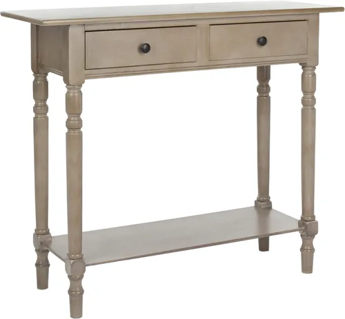 Miniatura 8 de SAFAVIEH Home Collection - Mesa consola de cereza oscura de romero con cajones y estante, consola de almacenamiento clásica contemporánea, diseño