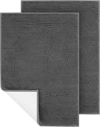 Miniatura 28 de IM HOME Tapete de chenilla absorbente para exterior 36" x 24", tapetes lavables antideslizantes para perros, tapete para puerta interior para Marrón