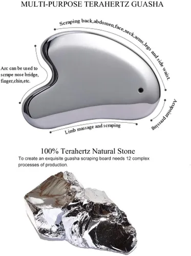 Miniatura 2 de SAEEYCUE - Herramientas de raspado facial Gua Sha con piedra Terahertz