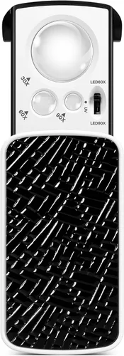 VIVOSUN Lupa deslizante para joyería 30X 60X 90X con luz LED para ojos, luz UV para joyería, diamantes, gemas, monedas, sellos, rocas, negro