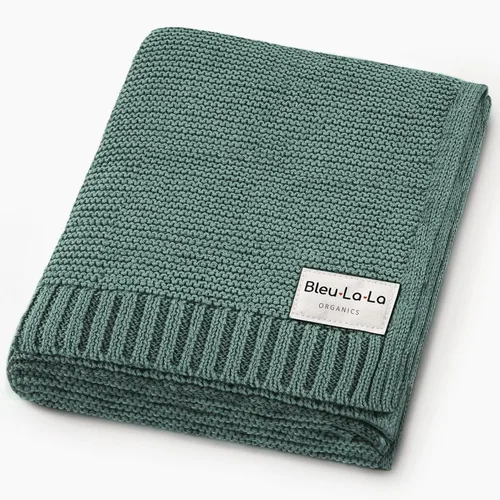 Miniatura 24 de Heritage Knit Manta Envolvente de Recepción de Algodón Orgánico para Niñas - Manta Envolvente Edredón de Punto de Algodón Orgánico de Lujo 100% 04