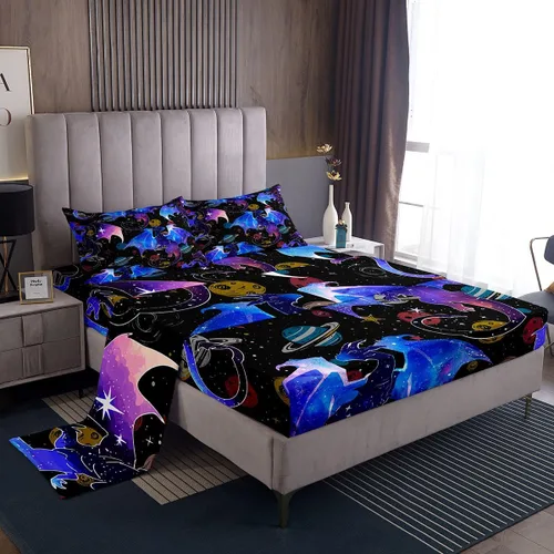 Miniatura 34 de Feelyou Juego de ropa de cama con alfabeto 3D, juego de sábanas coloridas del alfabeto inglés para niños y adultos, sábanas de dibujos animados