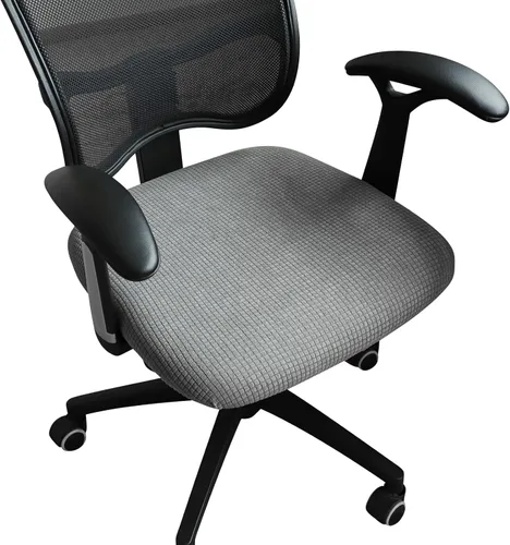 Miniatura 19 de Forcheer - Fundas elásticas para silla de oficina de Jacquard, resistentes al agua, 2 piezas para sillas de escritorio o de la computadora