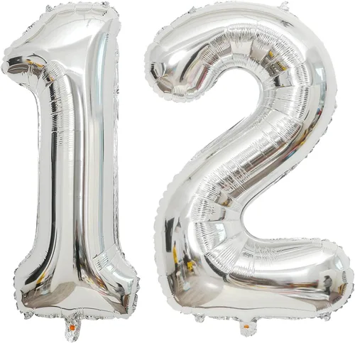Miniatura 9 de Globo grande de 40 pulgadas con letras del número 6, letras del alfabeto, Mylar de aluminio, globos de helio con números grandes para cumpleaños