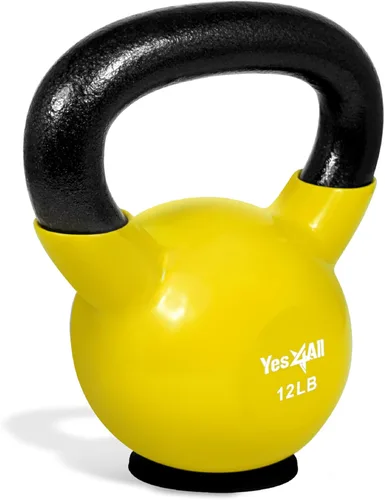 Miniatura 2 de Yes4All Juego de pesas rusas con base de goma, pesas rusas para mujer, pesas rusas de entrenamiento de fuerza (10-65 libras)