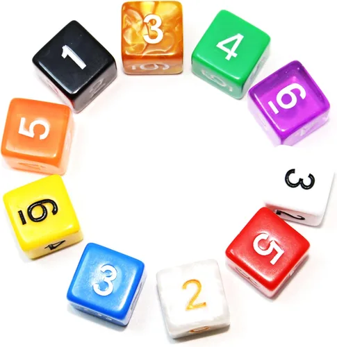 Miniatura 12 de SmartDealsPro Paquete de 10 dados poliédricos multicolor D4 D6 D8 D10 D12 para juegos de mesa Dungeons and Dragons DND RPG MTG