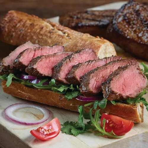 Deliciosos filetes de sándwich de solomillo sin hueso. Estos filetes de calidad de restaurante vienen con instrucciones de cocina de Kansas City