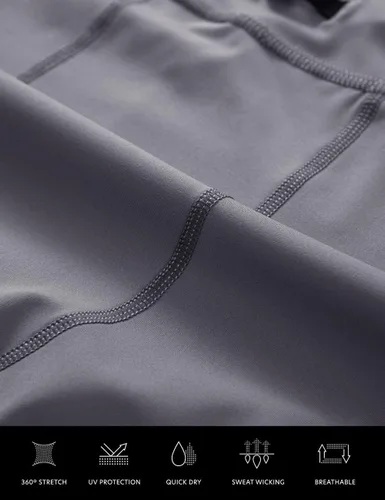 Miniatura 7 de MIZOK Pantalones cortos de compresión elásticos para hombre con bolsillo