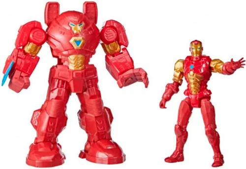 Avengers Marvel Mech Strike - Figura de acción de superhéroe de 8 pulgadas, Ultimate Mech Suit Iron Man, para niños a partir de 4 años, color negro