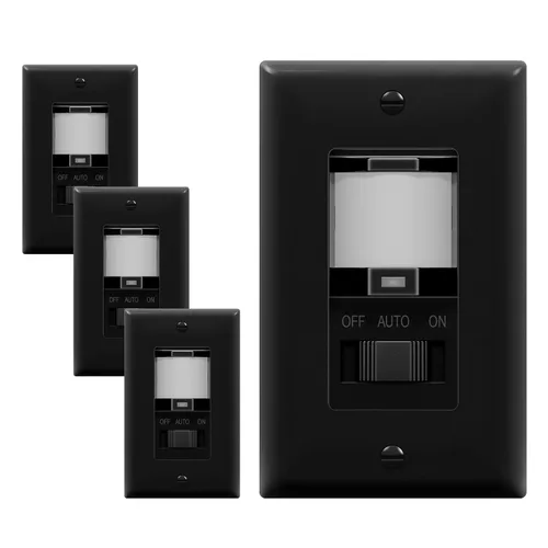 Miniatura 14 de TOPGREENER - Interruptor de luz con sensor de movimiento PIR para pared, interruptor con sensor de ocupación, requiere cable neutro, control manual