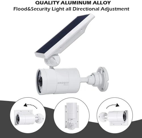Miniatura 2 de Luces solares de movimiento para exteriores de 9 vatios (equivalente a 110 vatios) Focos solares de aluminio de 1400 lúmenes, seguridad de Blanco