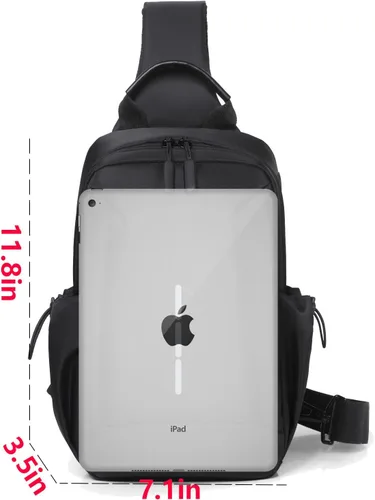 Miniatura 5 de Kilunnyu Crossbody bandolera bandolera mochila multiusos ajustable izquierda o derecha viaje senderismo bolsa de pecho para ciclismo