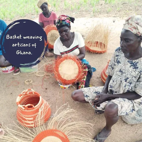 Miniatura 4 de Cesta africana tejida roja para almacenamiento, 16 pulgadas de ancho, 12 pulgadas de alto