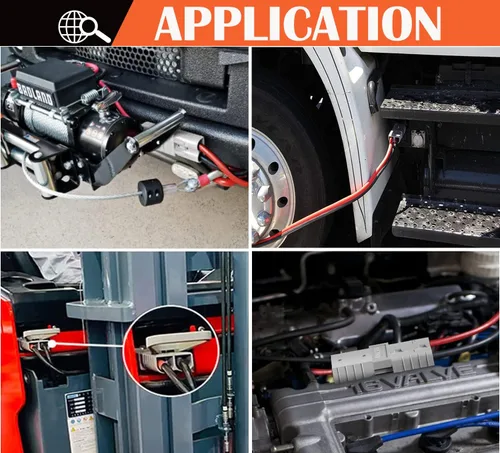 Miniatura 6 de CESFONJER Conector de batería, enchufe de conexión/desconexión rápida de 600 V 50 A, conectores de enchufe de batería, con cables de conexión