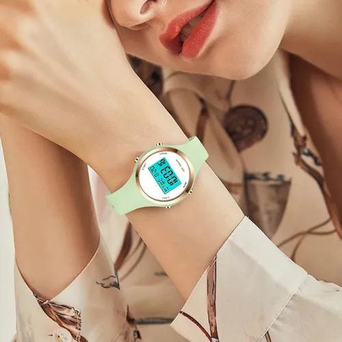 Miniatura 35 de Women LED Display Elecreonic Watch Fashion Chrono Alarm Digital Clock Woman Outdoor Sport Wirstwatch