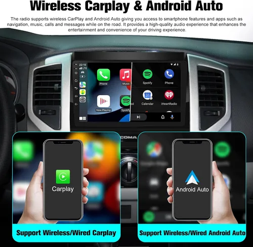Miniatura 3 de Radio para Tacoma: 2+32G Estéreo de coche con Bluetooth AM FM Carplay Auto para Toyota Tacoma Truck 2005-2015, 9 "Pantalla táctil del mercado
