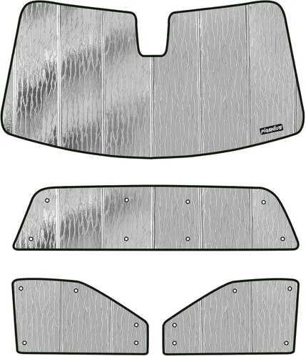 Miniatura 17 de Pigenius Combo de parasol para parabrisas y portón trasero para Chevy Silverado/GMC Sierra 1500/2500/3500 HD 2014-2018 Crew Cab, reversible