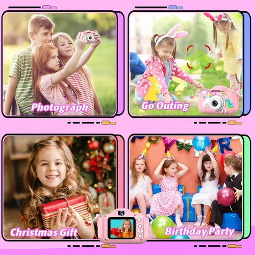 Miniatura 6 de Mgaolo Juguetes de cámara para niños de 3 a 12 años, niños y niñas, cámara de video digital portátil para niños con cubierta de silicona, regalos