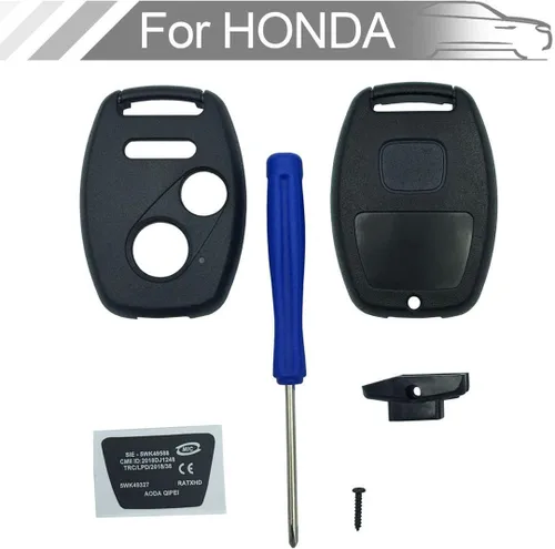 Miniatura 2 de Funda para llavero Honda CR-V Odyssey Accord Crosstour Civic CR-Z, repuesto de carcasa de llave remota sin llave con destornillador