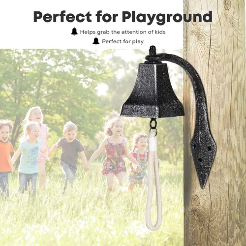 Miniatura 5 de Campana de cena Upstreet para exteriores o interiores, hecha de cobre rojo y hierro fundido, campana para colgar en la pared para superficies