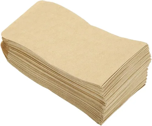 Tyenaza Paquete de 100 bolsas de papel kraft de 6 x 11 pulgadas para almacenamiento de semillas, sobres en blanco, bolsas de papel para semillas