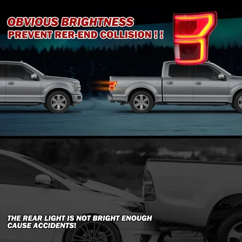 Miniatura 6 de Conjunto de luz trasera LED para Ford F150 2018 2019 2020 con lámpara trasera de punto ciego luz trasera KL3Z13404B (lado derecho del pasajero)