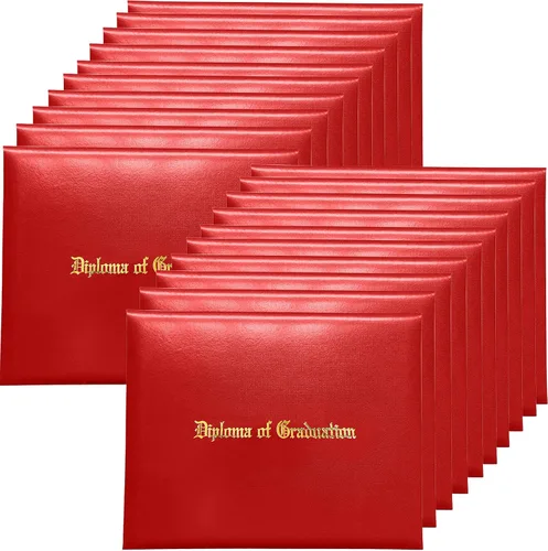 Miniatura 19 de MyGradDay Cubierta de diploma impresa 8.5x11 titular del diploma de graduación cubierta de cuero liso tamaño carta negro