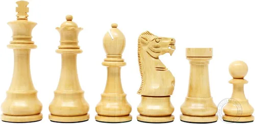 Miniatura 2 de House of Chess - Piezas de juego de ajedrez para torneos - Piezas únicas de ajedrez Staunton Ringy Rosewood/Boj - Altura del rey: 3.75" (95 mm) - 2