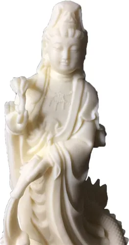 Miniatura 3 de Estatua de Quan Yin de pie en dragón, Kwan Yin Misericordia Diosa china Feng Shui Escultura Diosa asiática Mujer Buda Budista Decoración