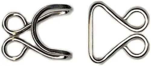 Miniatura 2 de Lakesstory Gancho y ojos para sujetador, ropa, pantalones, falda, 4 juegos en un paquete, cierres de costura, unisex, adulto, 4 unidades Negro