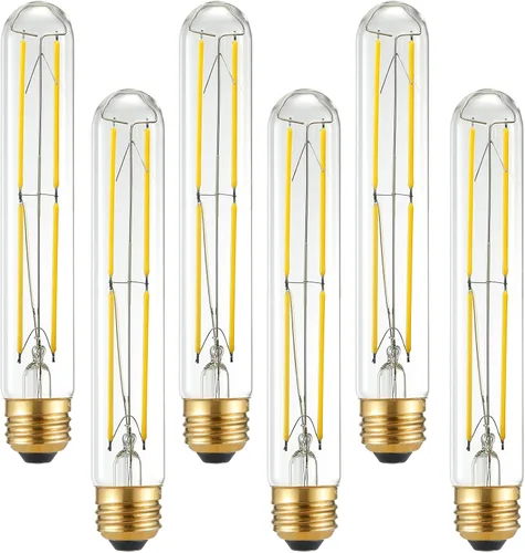 Miniatura 14 de LiteHistory Bombilla LED E26 regulable de 4 W igual a 40 W, blanco cálido, 2700 K, E26, Edison AC120V, 400 lm, tubular, T9 T10, bombilla LED