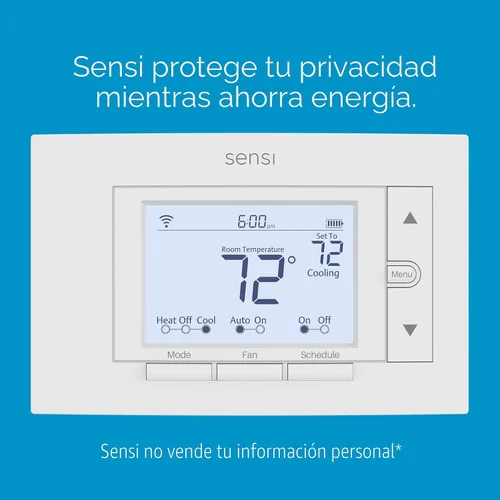 Miniatura 7 de Sensi - Termostato inteligente, 100 años de experiencia, Wi-Fi, privacidad de datos, programable, fácil de instalar, funciona con Alexa, certificado