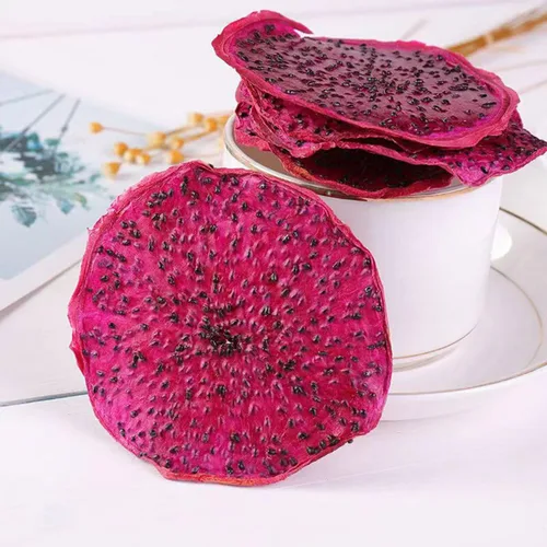 Miniatura 5 de Chips secos de fruta de dragón 7,05 oz bocadillos secos Pitaya Chips de fruta de dragón rojo 7.05 oz