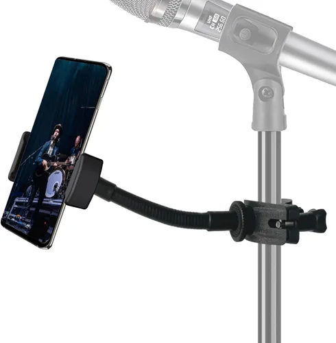 JCWINY Soporte de Teléfono para Pie de Micrófono, Soporte de Teléfono Flexible para Pie de Micrófono, Soportes Ajustables de Pie de Micrófono para