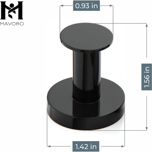 Miniatura 6 de Mavoro Ganchos magnéticos fuertes para colgar abrigos y bolsas. Juego de 2 ganchos magnéticos negros resistentes, 52 imanes de tierras raras