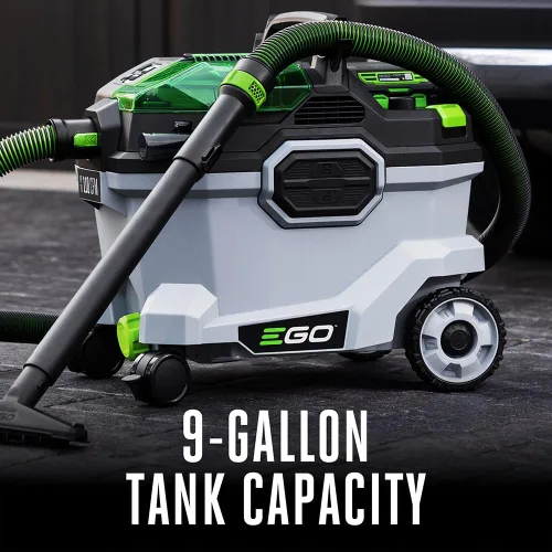 Miniatura 6 de EGO Power+ Aspiradora de taller húmeda y seca, aspiradora de coche, limpiador portátil inalámbrico, 9 galones 110 CFM, incluye batería de 56V 5.0Ah