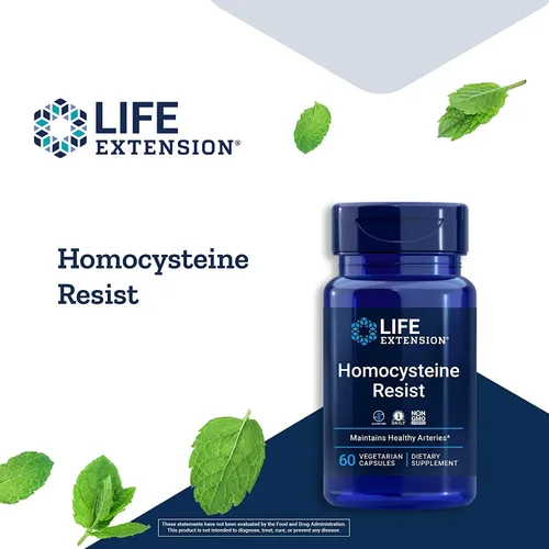 Miniatura 3 de Life Extension Homocisteine Resist, 60 cápsulas vegetarianas (paquete de 2) Vitamina B2, B6 y B12 + Folato - Una vez al día, sin OMG, sin gluten