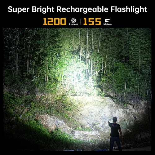 Miniatura 2 de Wurkkos FC11C linterna LED recargable de 1200 lúmenes, distancia de haz de 155m, linternas impermeables IP68 con base magnética, pequeña y potente