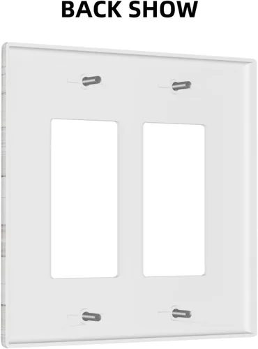 Miniatura 769 de Placa Decorativa de Pared de Granja Rústica con Cuerno de Madera para Puerta de Granero 1 Banda Duplex Cubiertas de Toma Eléctrica Soltera